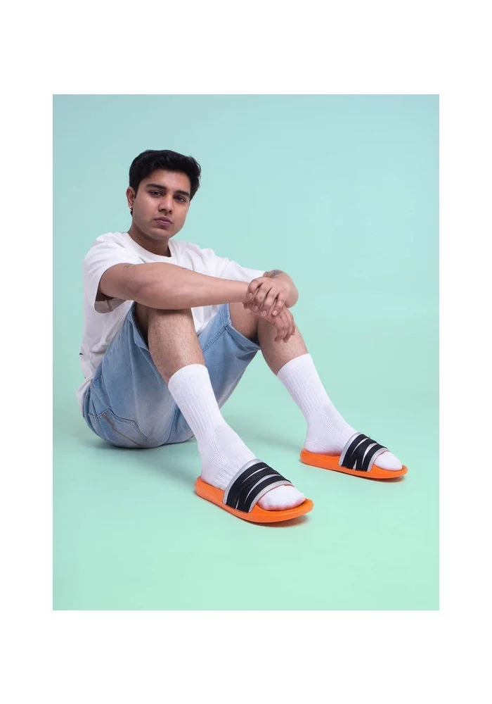 Bacca Bucci Solar Orange Galaxy Slides – Ultra-Comfort EVA Slip-Ons for Men | Best Price UAE